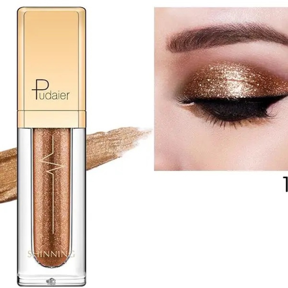 Pudaier Glitter & Glow Liquid Eyeshadow - Color # 11 Golden Brown